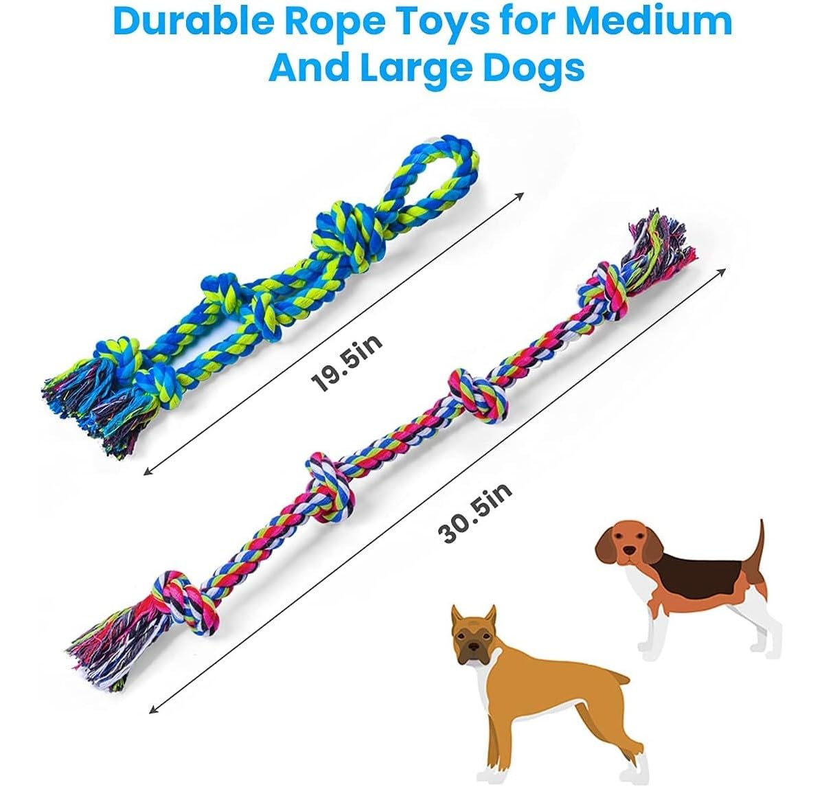 Dog Rope Toy Aggressive Chewers - Mainan Anjing Tali Kuat untuk Anjing