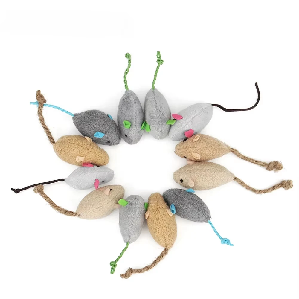 5 buah mainan kucing berbentuk - Catnip Interactive Plush Mouse ulasan dan harga