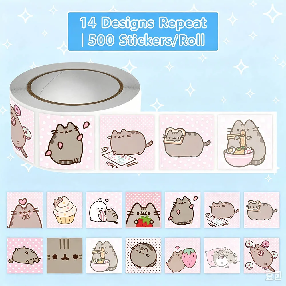 Hou 500 buah Stiker Gulung Kuc - Cat Toys ulasan dan harga